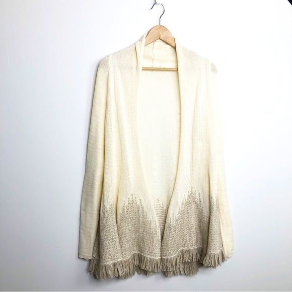MOTH by Anthropologie Nevis Cream, open closure duster cardigan - Picture 14 of 16